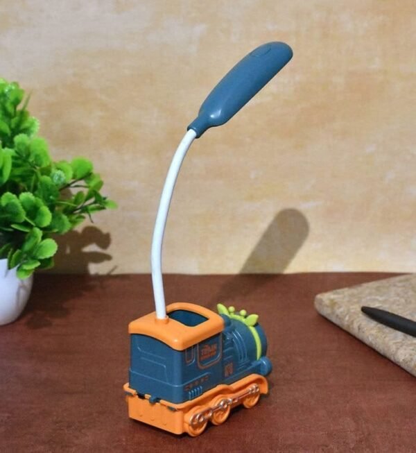 Train Pen Stand LED Desk Light Study Night Table Lamp with USB Charging Cable Table Lamp 4cm (1Pc) - Image 4