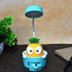 Bobblehead Pineapple Lamp with Sharpener Yellow-Blue Color (1Pc)