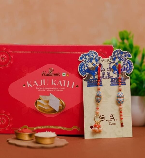 Bhaiya Bhabhi Rakhi Set with Kaju Katli Pack