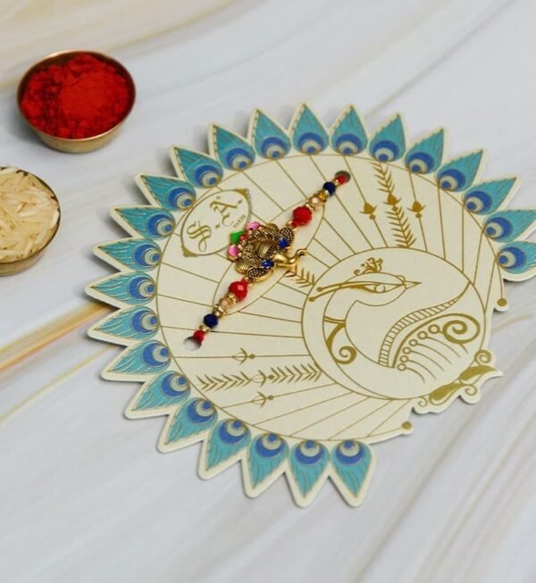 Divine Ganesh Rakhi & Choco Gems Hamper - Image 2