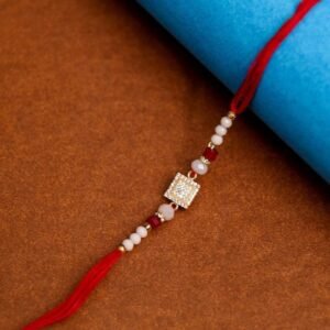 Small Square 16 mini stone AD Rakhi