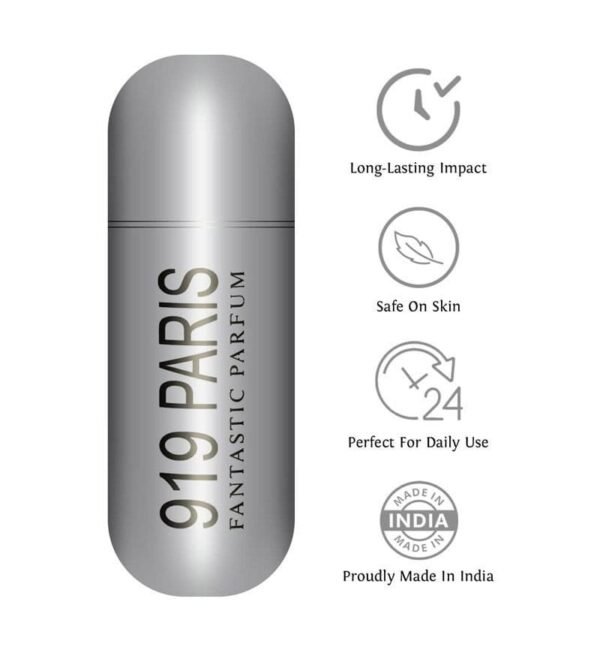 919 VIP PARIS Grey Perfume Eau de Parfum - 50 ml (For Men & Women) - Image 3