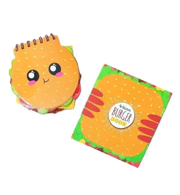 Burger Shape Notebook for Kids, Students & Children Birthday Return Gift (1 Pc) - Image 2
