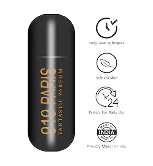 919 PARIS Black Perfume - 50 ml (For Men & Women) - Image 2