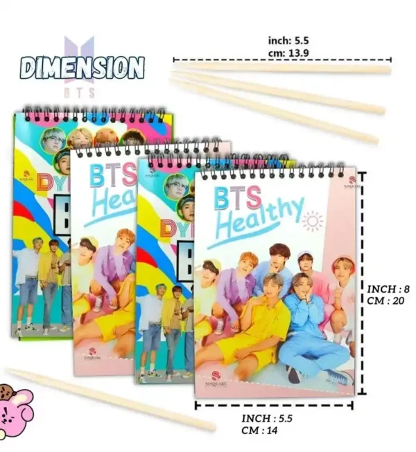 Rainbow Black Scratch Book for Kids | Magic Doodle BTS (1 Book with 8 Pages) - Image 2