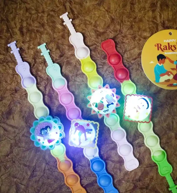 Kids Lighting cartoon Rakhi (Set of 4) - Image 3