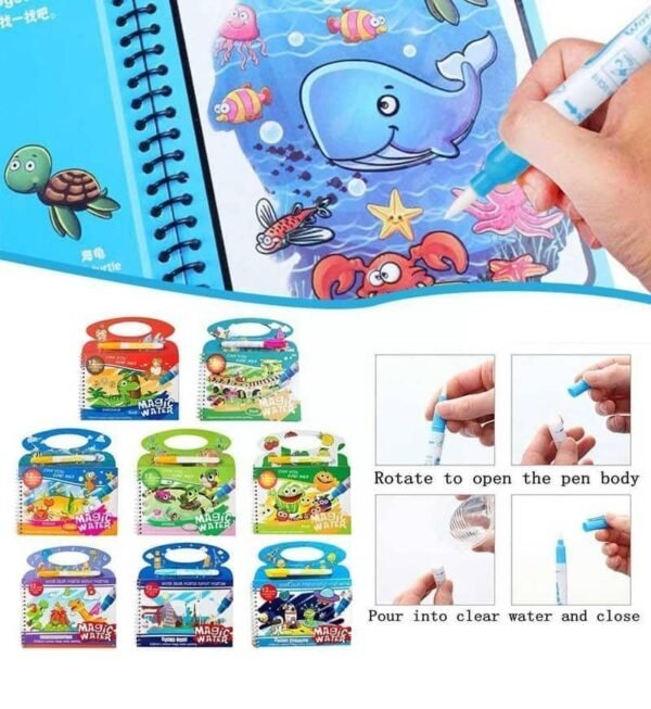Reusable Magic Water Coloring Book - Image 2