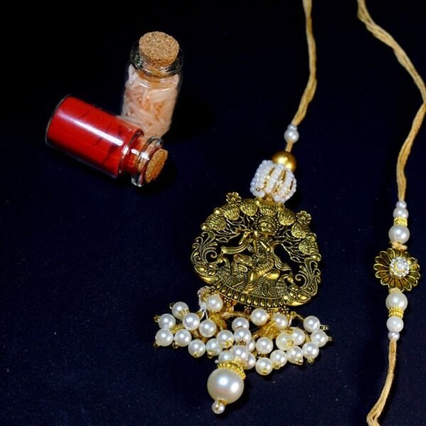 Krishna Design Bhaiya Bhabhi Rakhi Set - Image 2