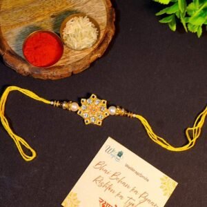 Yellow Flower Thread Rakhi
