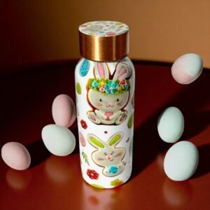 Easter Bunny & Egg Design 500 ml Copper Bottle